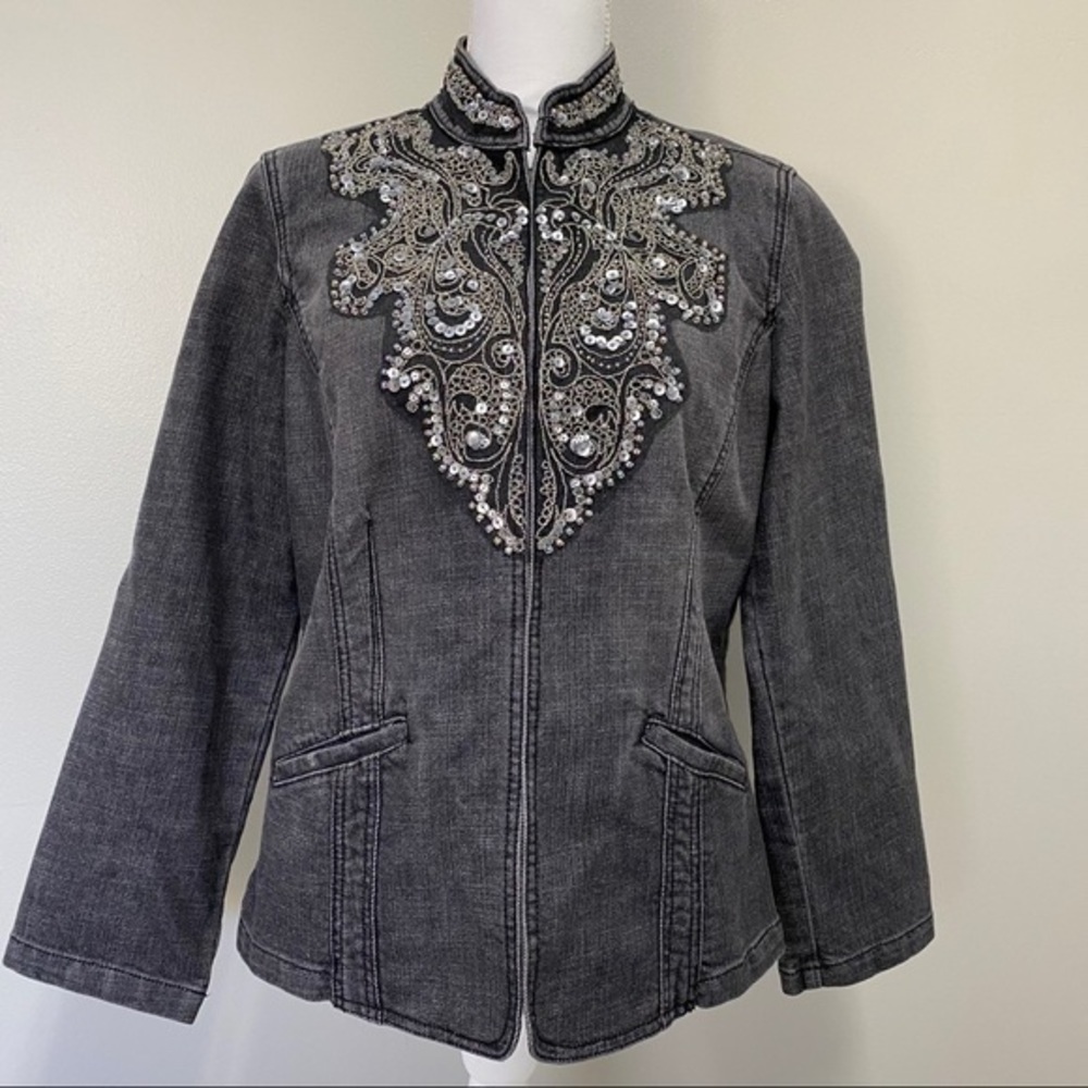 Chico’s Denim Jacket Size 1